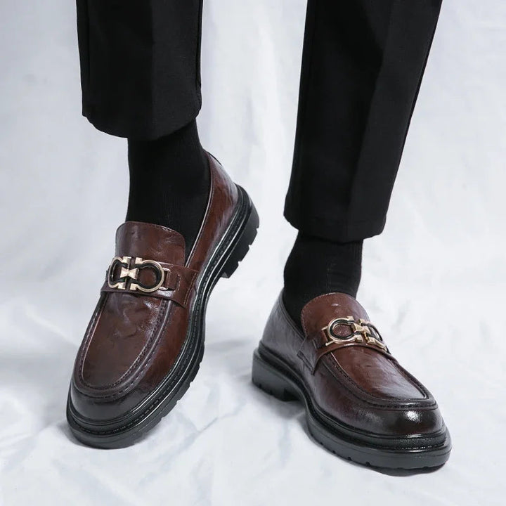 Confident style: Men's polished slip-on dress loafers for any occasion.