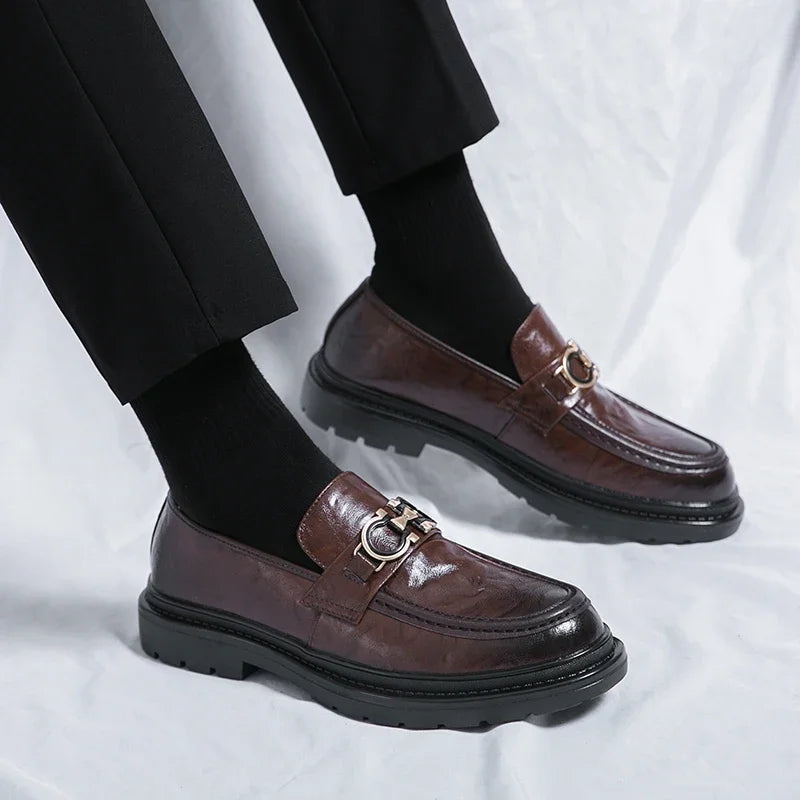 Timeless men's polished dress shoes, comfortable slip-ons for sophisticated style.