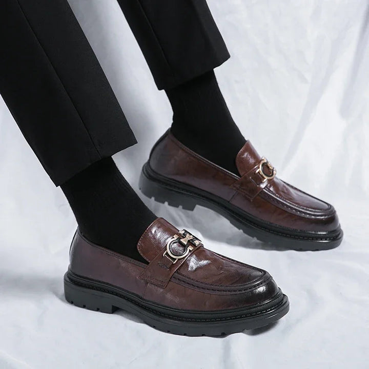 Timeless men's polished dress shoes, comfortable slip-ons for sophisticated style.