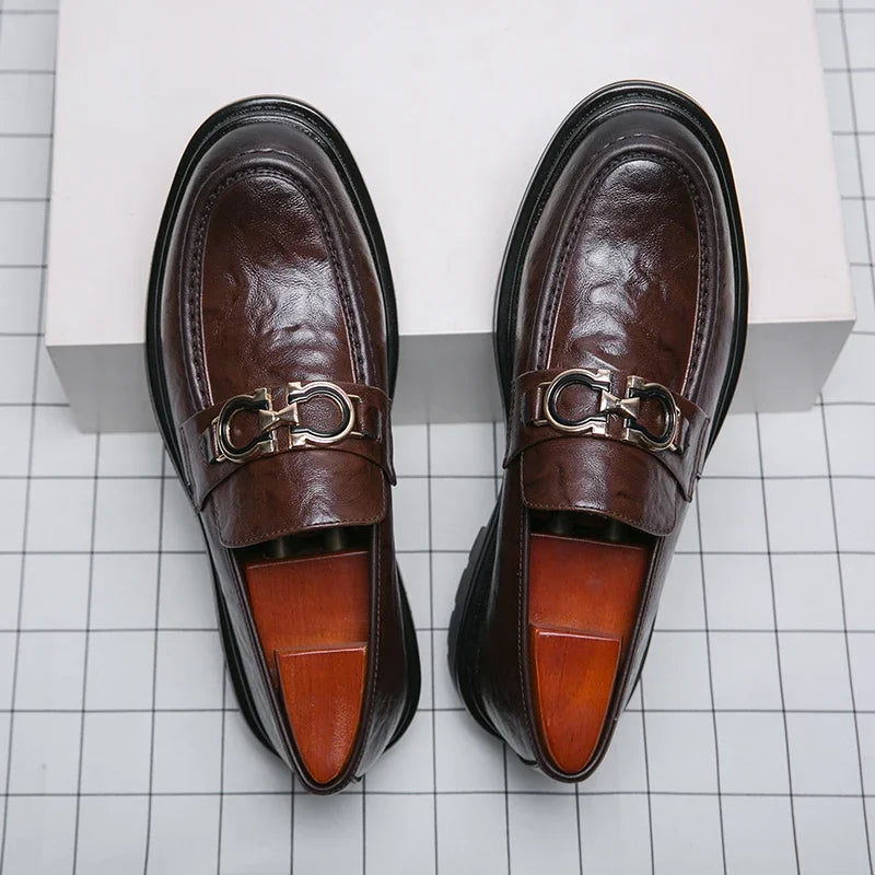 Classic men's loafers, polished finish and slip-on design for easy, confident style.