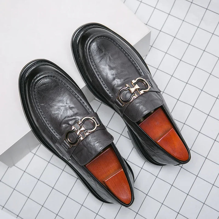 Men's formal dress loafers, polished surface adds a touch of elegance.