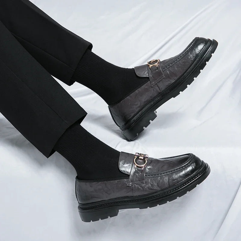 Men's everyday polished loafers, slip-on design ensures effortless sophisticated style.