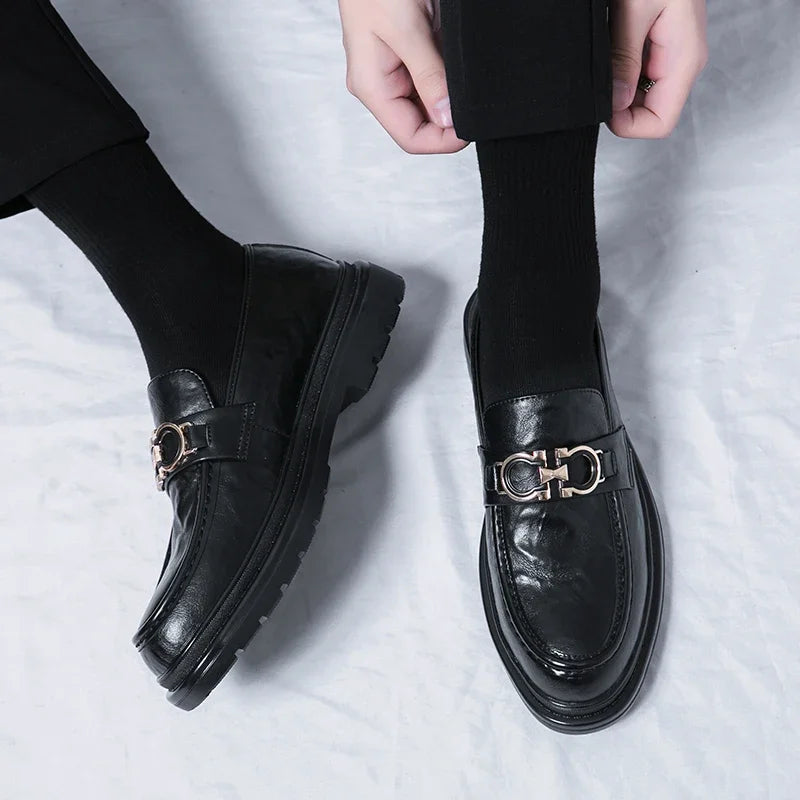 Formal men's slip-on footwear, classic and polished for dressy events.