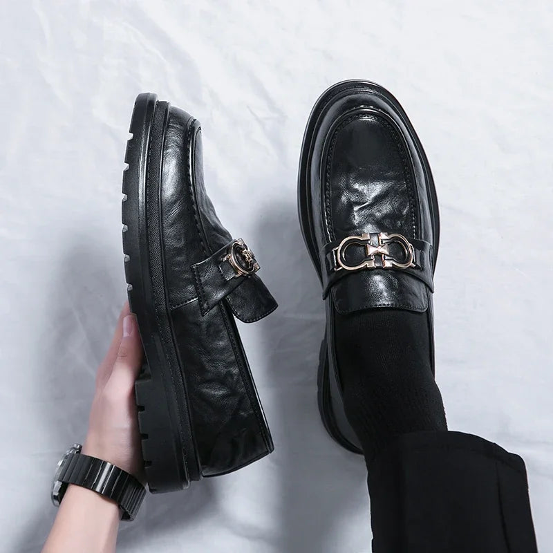 Polished men's dress loafers, excellent for business meetings & special events.