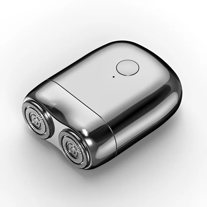 Cordless rotary electric shaver for men, wet/dry use, rechargeable for precise face & body grooming on the go.
