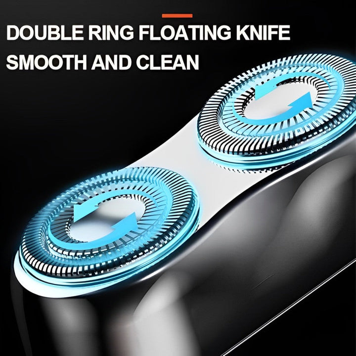 Ergonomic men's electric face shaver, portable & rechargeable for smooth, irritation-free grooming.