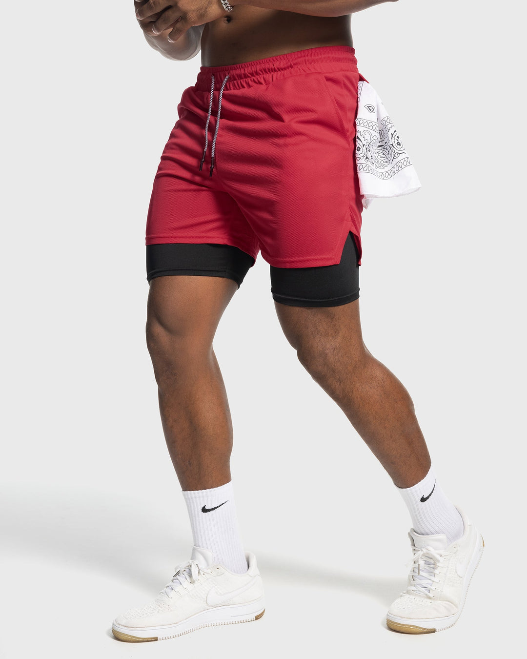 Porto Kinetic men's mesh training shorts, ergonomic design for flexibility & comfort.