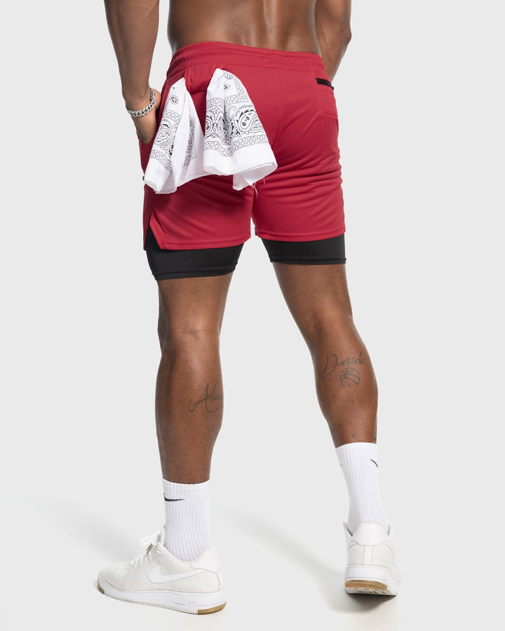 Men's Porto Kinetic athletic shorts, sweat-wicking mesh keeps you dry during cardio.