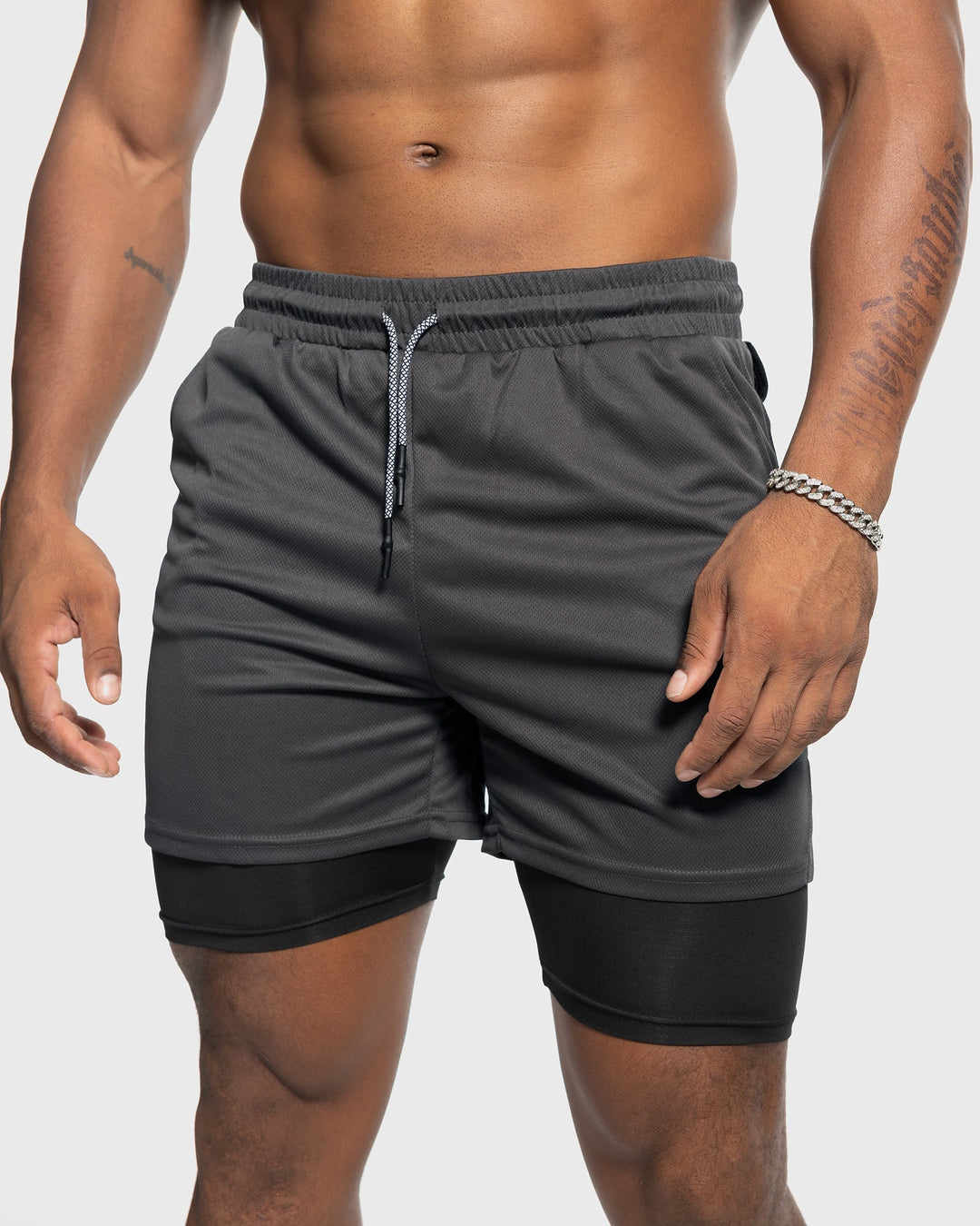 Lightweight men's Porto Kinetic mesh shorts, perfect for gym, running & summer activities.