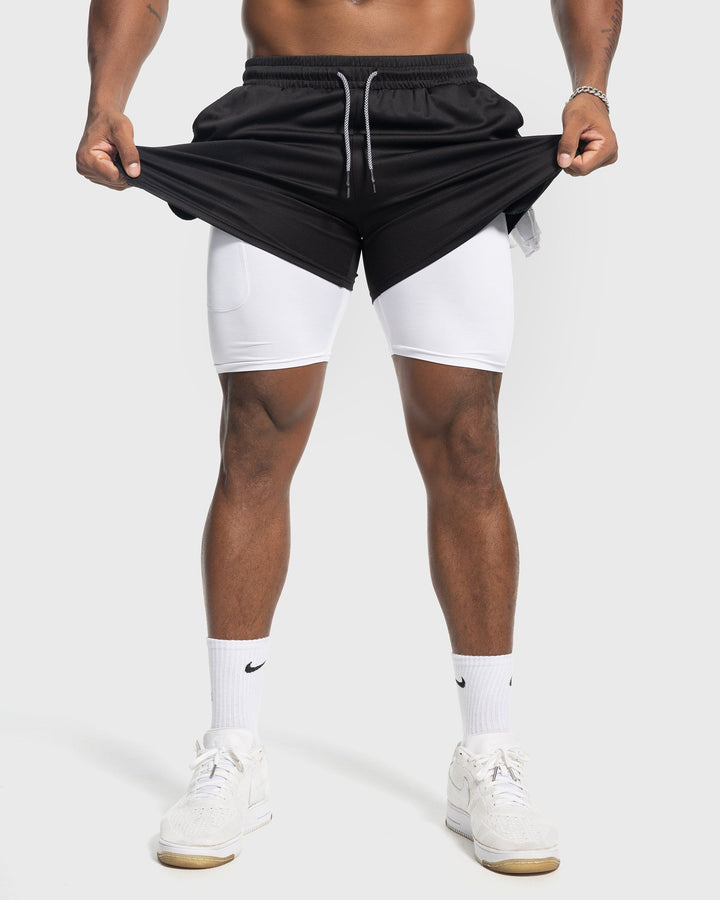 Porto Kinetic men's athletic mesh shorts, ideal for high-impact sports & demanding workouts.