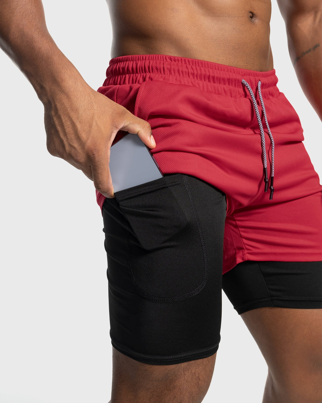 Lightweight men's Porto Kinetic gym shorts with mesh design for ultimate comfort & movement.