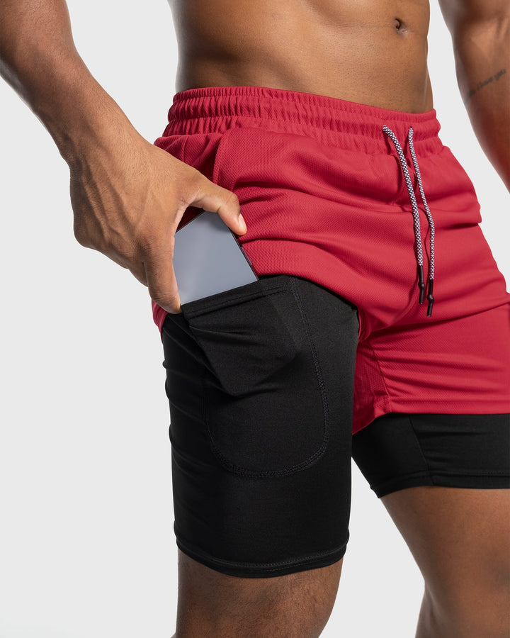 Lightweight men's Porto Kinetic gym shorts with mesh design for ultimate comfort & movement.