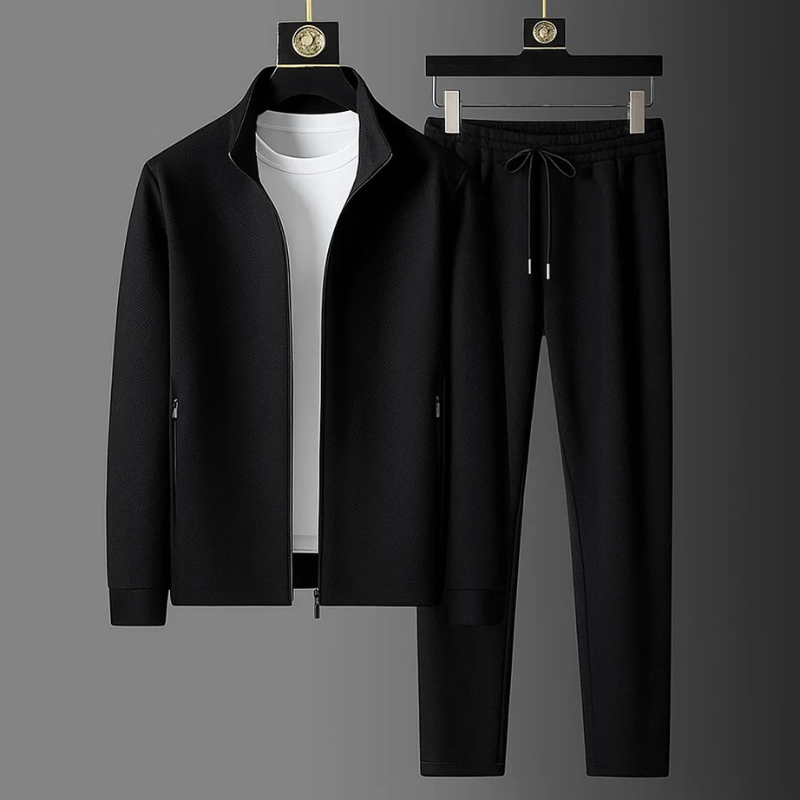Men's premium athleisure tracksuit set, blending sporty style with ultimate comfort for casual or active wear.