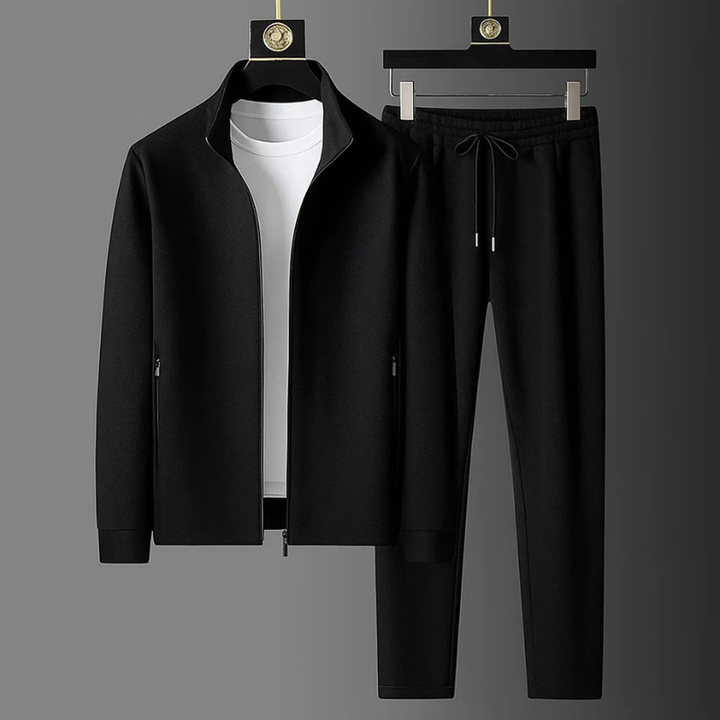 Men's premium athleisure tracksuit set, blending sporty style with ultimate comfort for casual or active wear.
