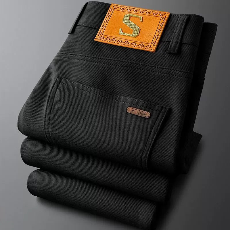 Hard-wearing men's cotton trousers, durable everyday pants for work, casual wear, and long-lasting style.