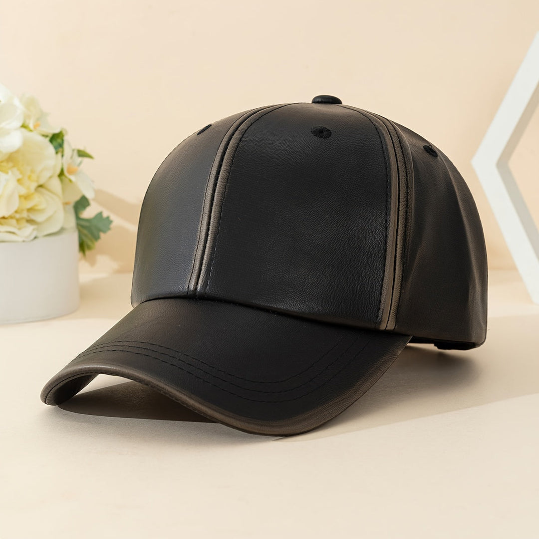 Men's premium brown leather cowboy hat, stylish and durable western accessory.