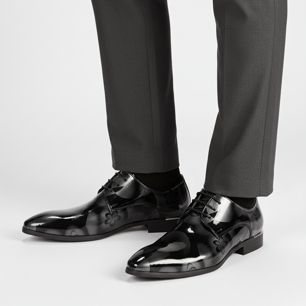 Refined men's leather shoes, Hugh, a classic choice for formal and business fashion, excellent grip