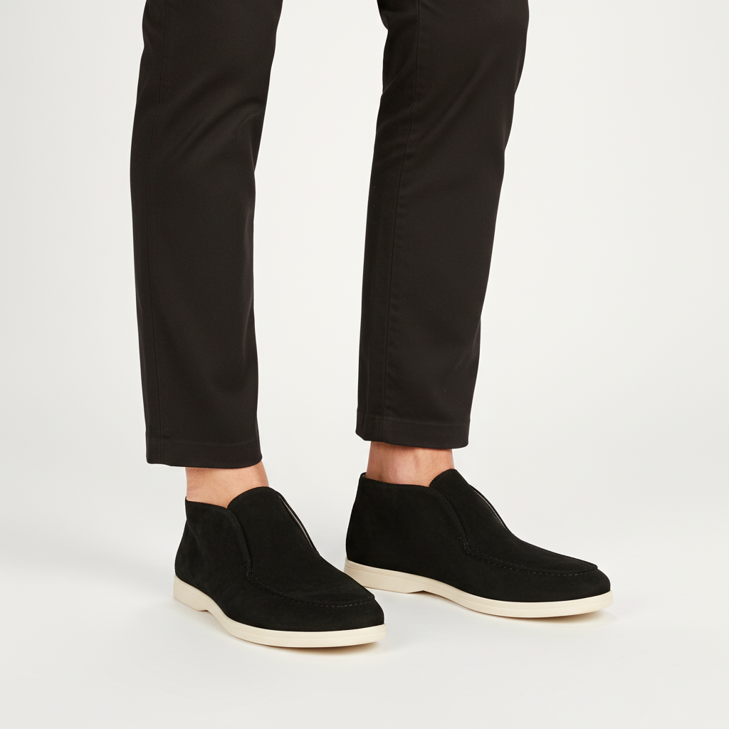Elegant men's formal suede loafers offering superior comfort and anti-slip durability