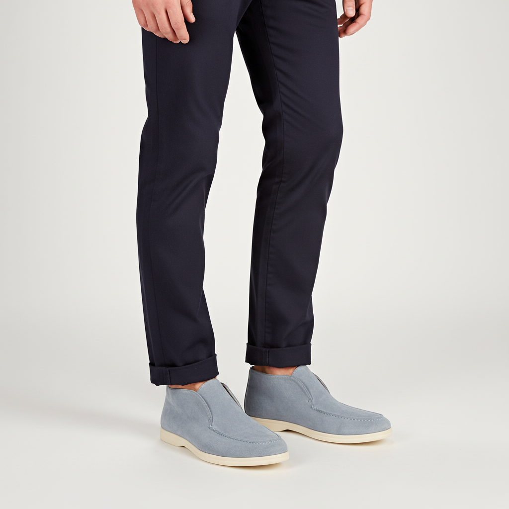 Versatile men's brown suede comfort loafers, designed for autumn winter style and comfort