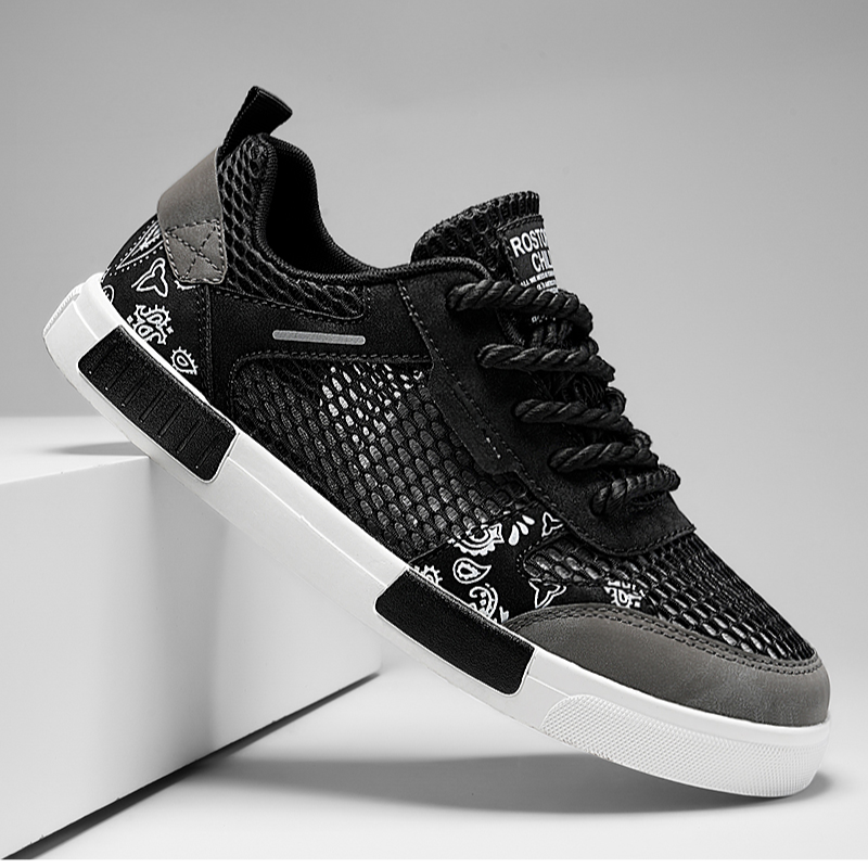 Modern men's casual lace-up sneakers, offering a lightweight design and superior comfort.