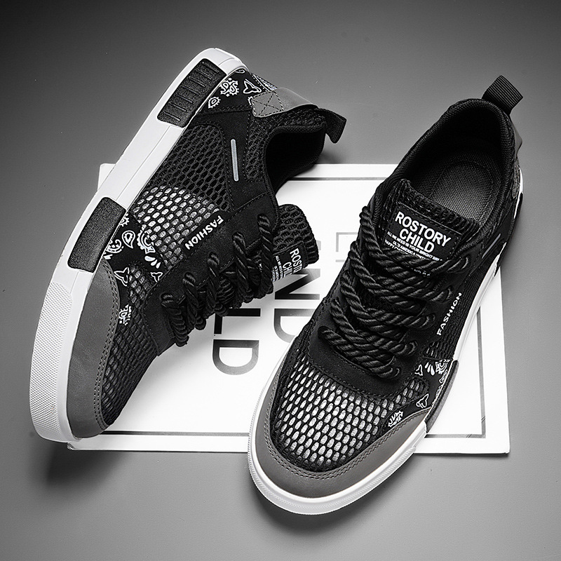 Detailed view of the sole on men's athletic comfort shoes, ensuring stability & grip.