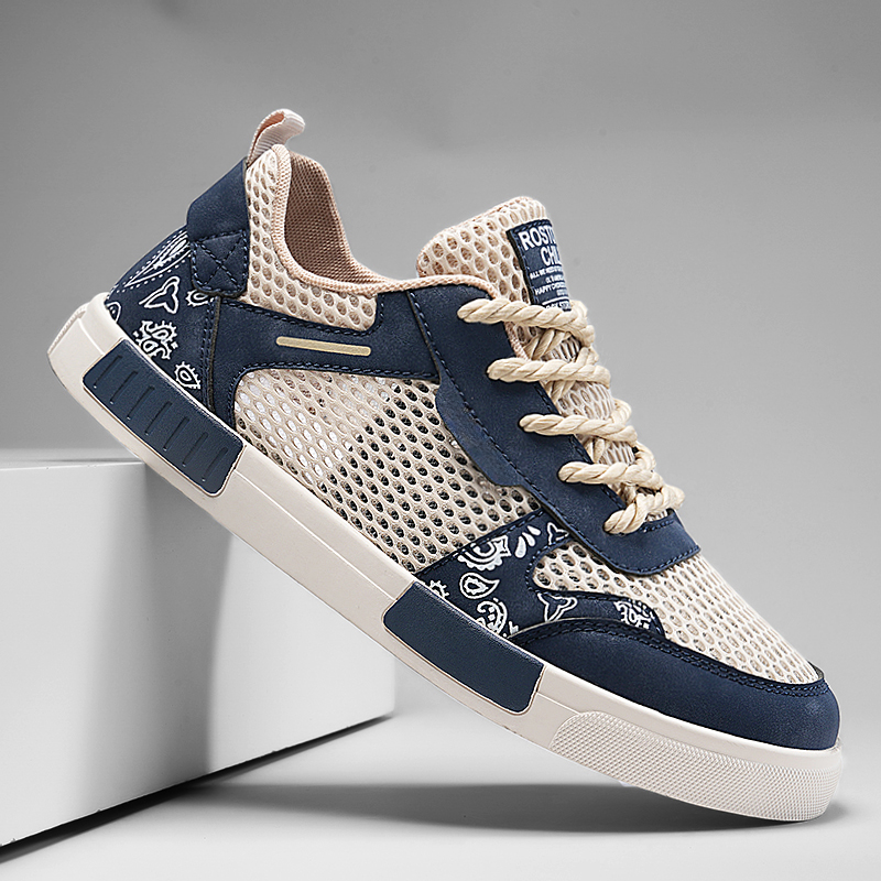 Back view of men's comfort sneakers, showcasing the ergonomic design for support.