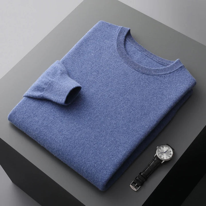 Warm & comfortable men's pullover sweater. Premium long-sleeve winter wear for cold weather fashion.
