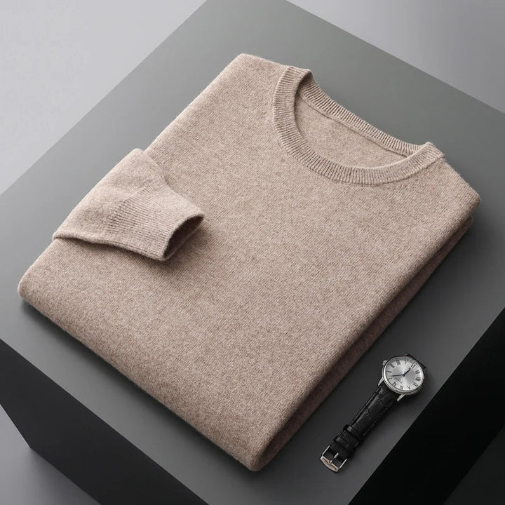 Men's apparel: long-sleeve premium comfort pullover sweater. Ideal for cold weather & casual style.