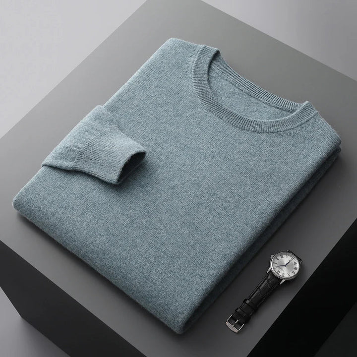 Fashionable men's comfort sweater. A stylish long-sleeve pullover, great for casual cold weather outfits.