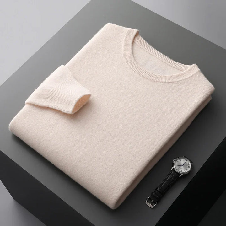 Premium men's comfort sweater. Versatile long-sleeve pullover for stylish casual winter and cold weather.