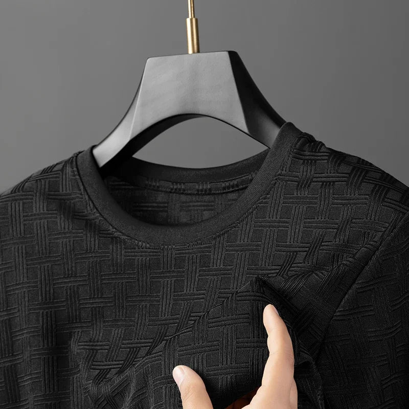 Comfortable men's crew neck tee, premium soft fabric ensures effortless style for daily casual wear.