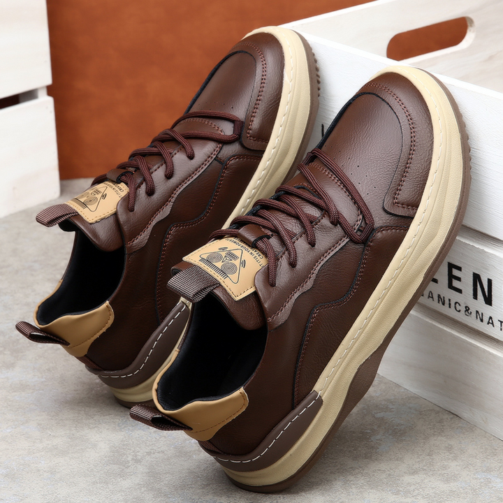 Black men's premium comfort walking sneakers, essential casual shoes for modern men's style.