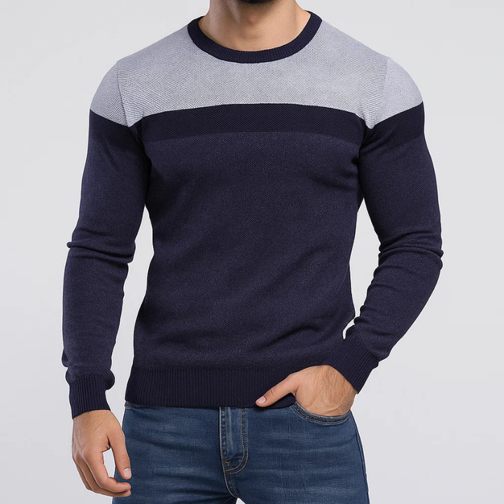 Men's long-sleeve crewneck sweater, premium comfort wear. Essential for winter fashion & fall outfits, classic fit.