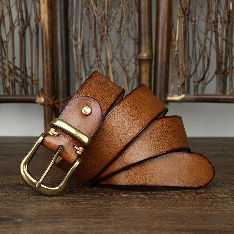 Stylish full-grain leather belt for men, a durable accessory & excellent gift for him.