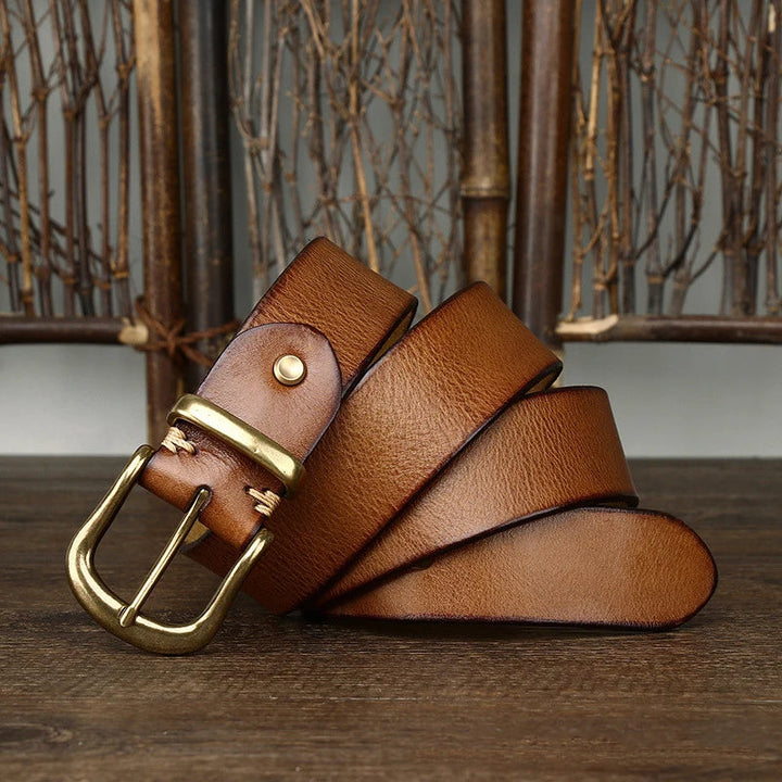 Stylish full-grain leather belt for men, a durable accessory & excellent gift for him.