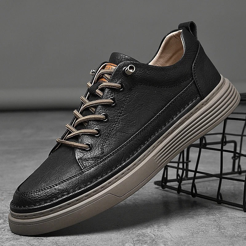 Stylish men's genuine leather casual shoes, designed for comfort and everyday fashion.
