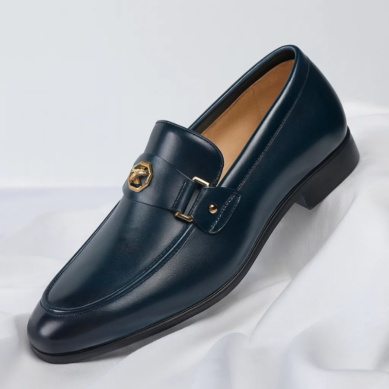 Men's premium Italian leather loafers in a classic slip-on style, offering sleek comfort for dress or casual wear.