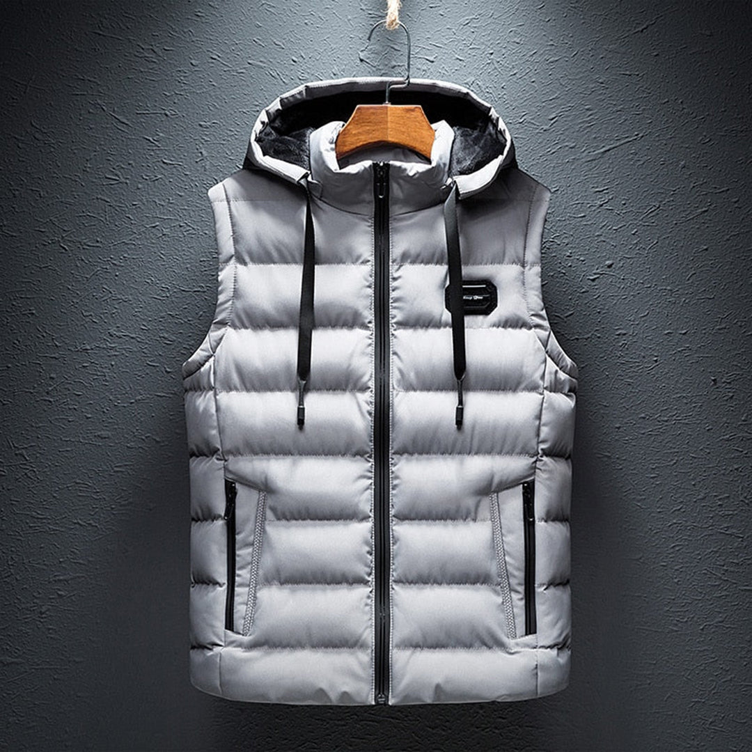 Comfortable men's premium puffer vest. A lightweight bodywarmer for stylish winter vest & casual layering.