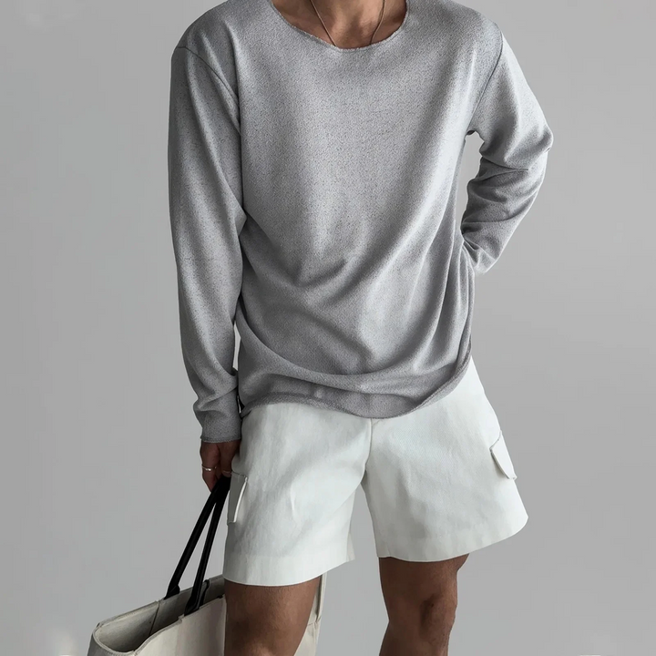 Casual men's pullover, designed for effortless style and everyday comfort, ideal for modern layering outfits.