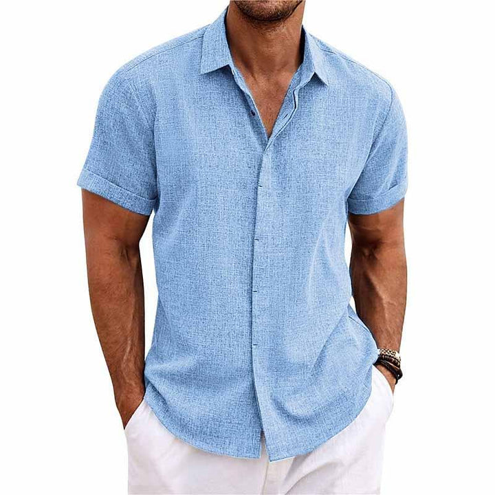 Men's Premium Lucas long sleeve button-down shirt. Classic style, perfect fit. Versatile for casual or formal wear.