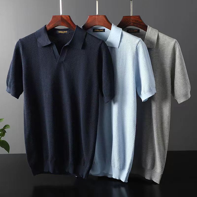 Men's premium short sleeve polo with tailored fit, classic & comfortable for any occasion, stylish top.