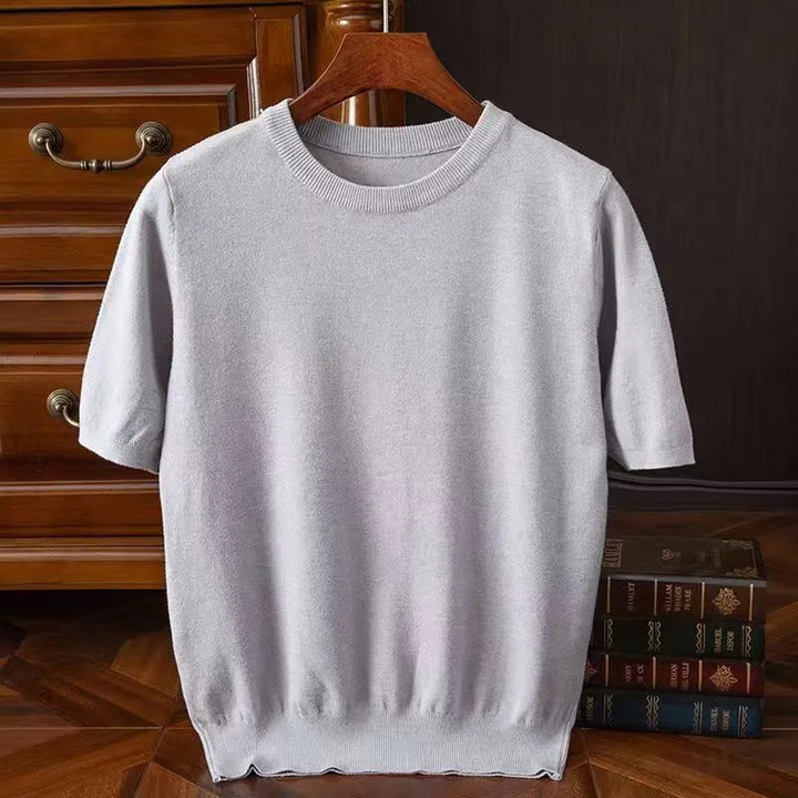 High-quality men's premium soft tee, an essential short sleeve for versatile everyday comfort.