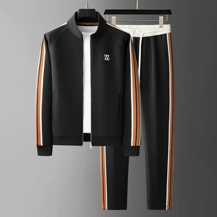 Versatile men's full-zip tracksuit set: premium sporty activewear & loungewear for ultimate comfort.