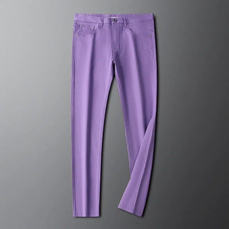 Stylish men's casual cotton trousers, tailored fit, comfortable for everyday wear.
