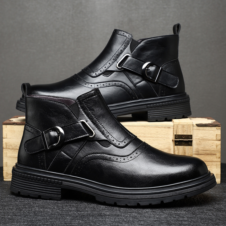 Comfortable men's Preston ankle brogue boots, perfect for all-day wear & stylish everyday fashion.