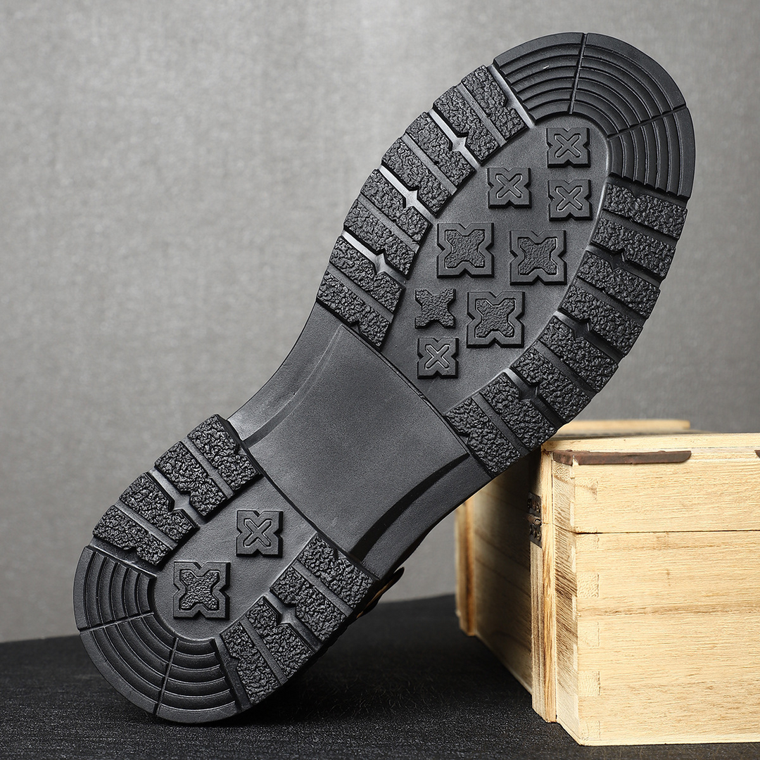 Classic men's Preston brogue boots, featuring polished style and essential comfort for daily wear.