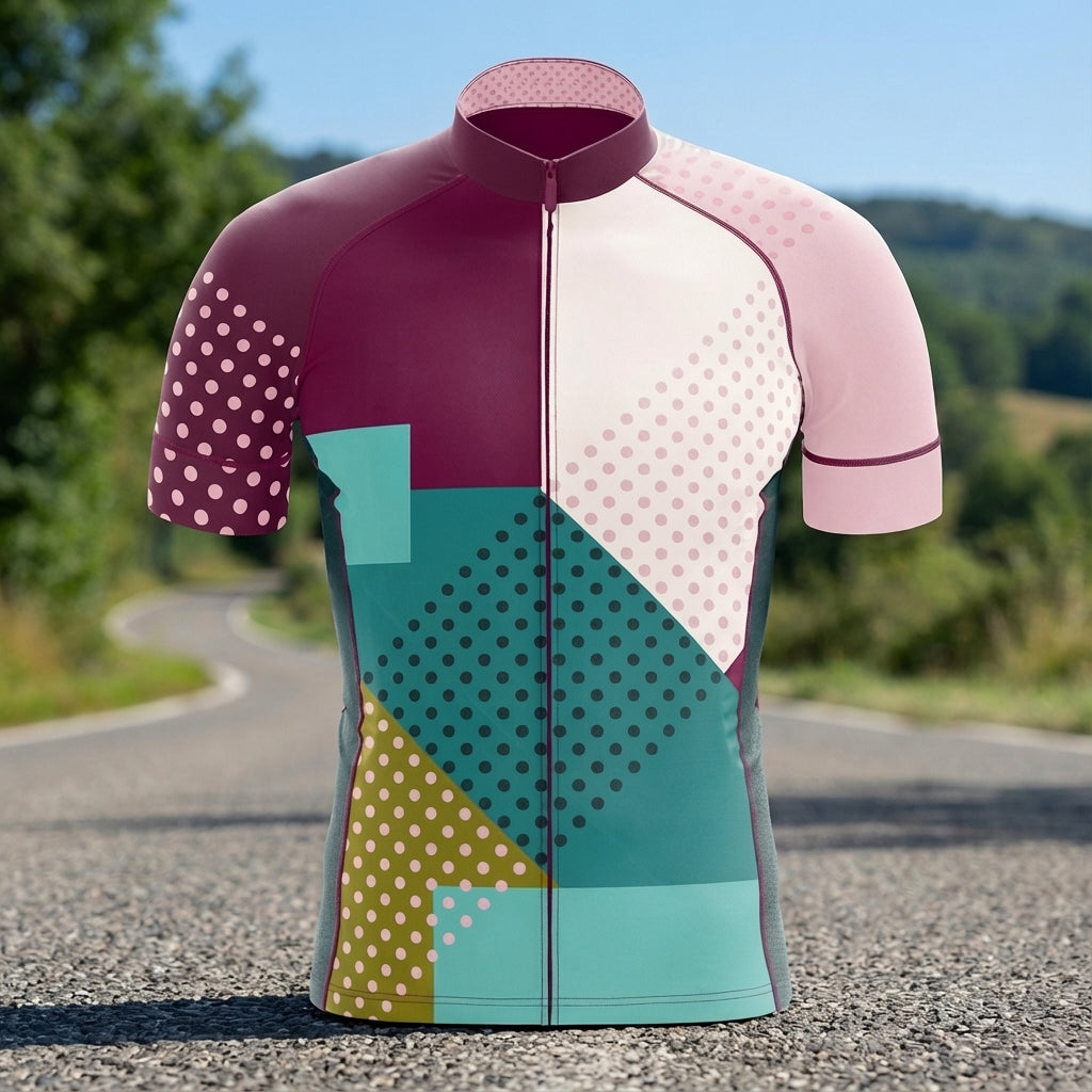 Men's Pro Cycling Jersey, breathable mesh back, aero fit for road cycling, quick dry fabric