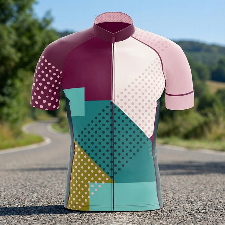 Men's Pro Cycling Jersey, breathable mesh back, aero fit for road cycling, quick dry fabric