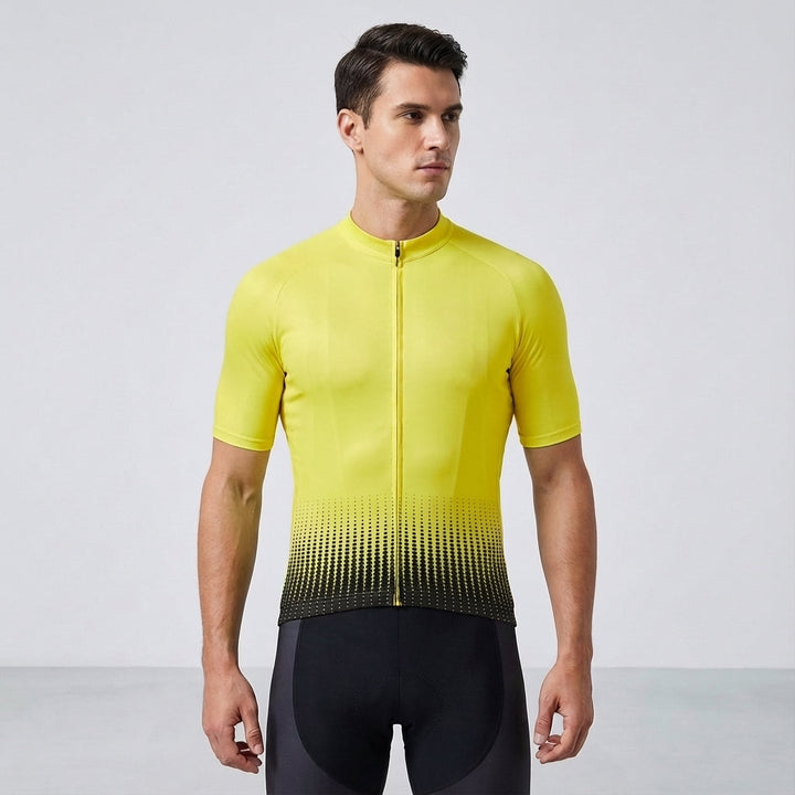 Road cycling men's outfit, Ted aerodynamic jersey and padded shorts for ultimate comfort