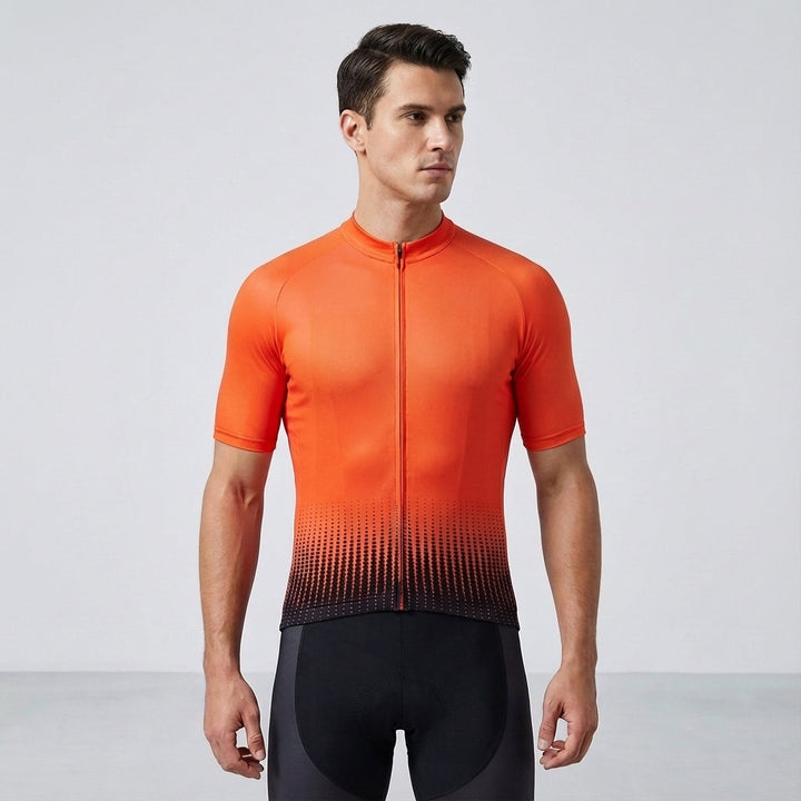 Pro cycling jersey and shorts men's set, aero fit and moisture-wicking for long rides